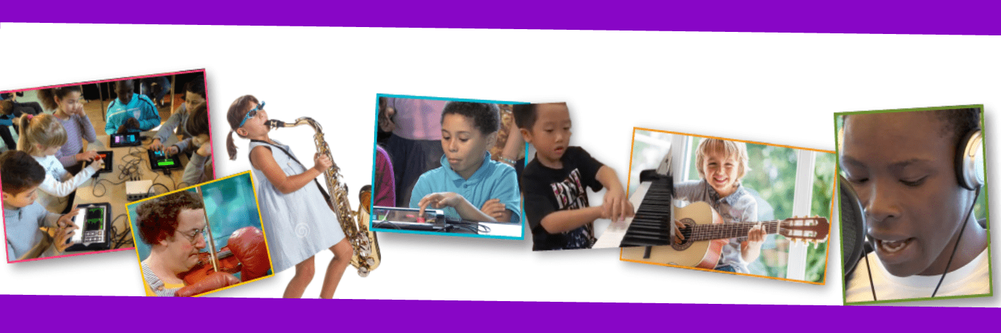 enseignement musical - musicien intervenant - des enfants pratiquent la musique