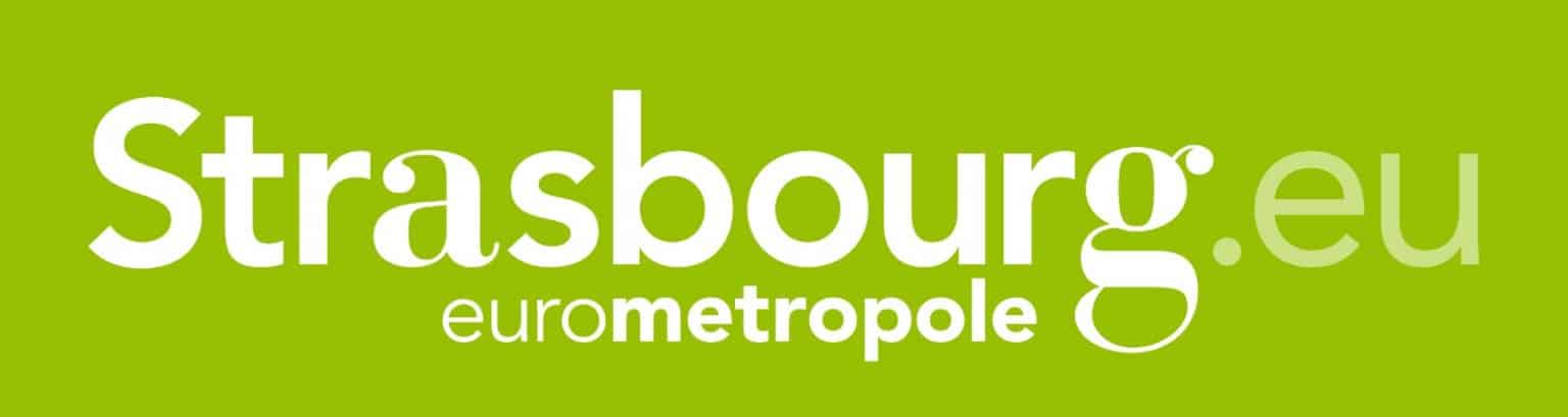 logo de la Ville de Strasbourg - Eurométrople - Les Prix du Podcast 2023